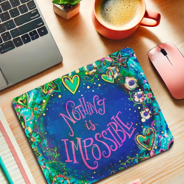 Mousepad Inspirar Nada é Impossível Inspirividade de Citaçã (Criador carregado)