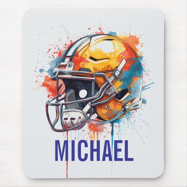 Mousepad Inspirational Motivational Football Helmet Name (Frente)