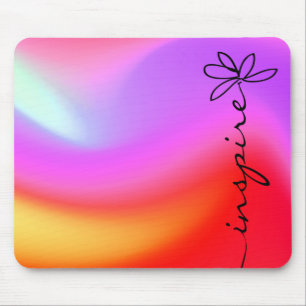 Mousepad INSPIRE o texto no abstrato do néon
