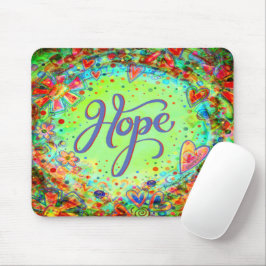 Mousepad Inspirivência de Esperança Verde Floral Bonito Boh