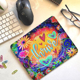Mousepad Inspirividade do Impulso Diversão Colorida da Flor