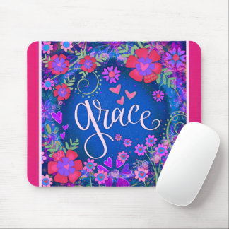 Mousepad Inspirividade Floral Inspiradora Azul bonito