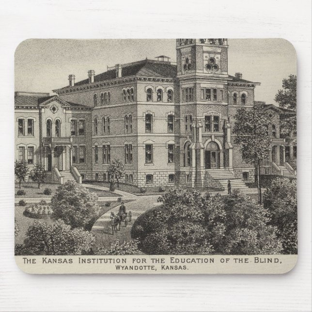 Mousepad Instituto para a Educação dos Cegos do Kansas (Frente)