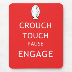 Mousepad Instruções do scrum do rugby (velhas)