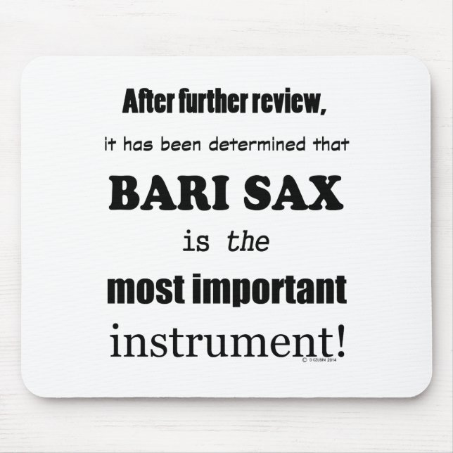 Mousepad Instrumento mais importante de Bari Sax (Frente)