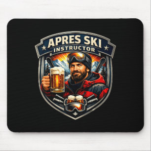 Mousepad Instrutor de après ski engraçado professor de esqu