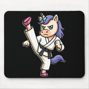 Mousepad Instrutor de Artes Marciais de Karatê de Unicórnio