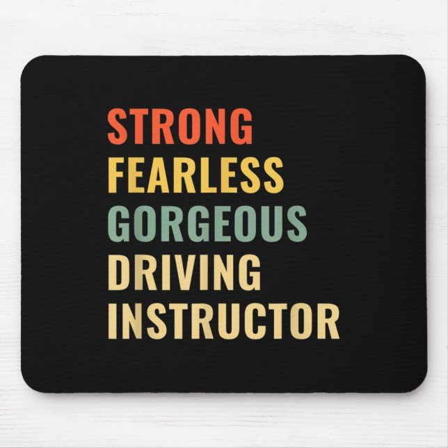 Mousepad Instrutor de Escola de Condução Professor de Condu (Frente)