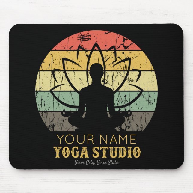 Mousepad Instrutor de Malhação do Yoga Studio Personalizado (Frente)
