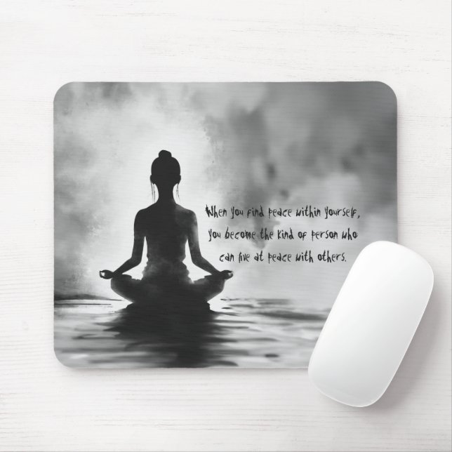 Mousepad Instrutor de Meditação de Yoga Pose do Lótus Pintu (Com mouse)