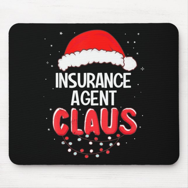 Mousepad Insurance Agent Santa Claus Christmas Matching Cos (Frente)