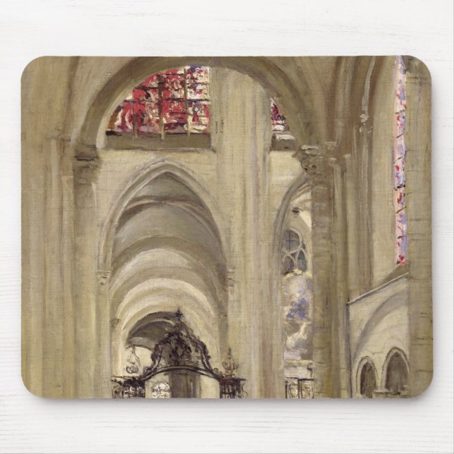 Mousepad Interior da catedral de St Etienne, Sens (Frente)
