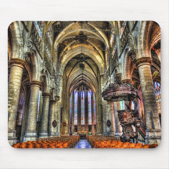 Mousepad Interior de igreja católica (Frente)