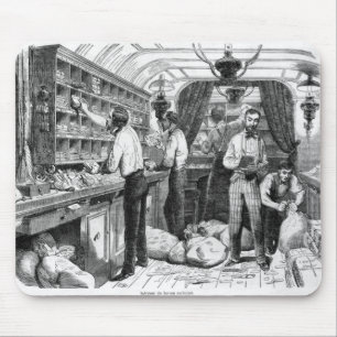 Mousepad Interior de um vagão postal railway francês