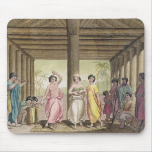 Mousepad Interior de uma casa com meninas de dança, i de