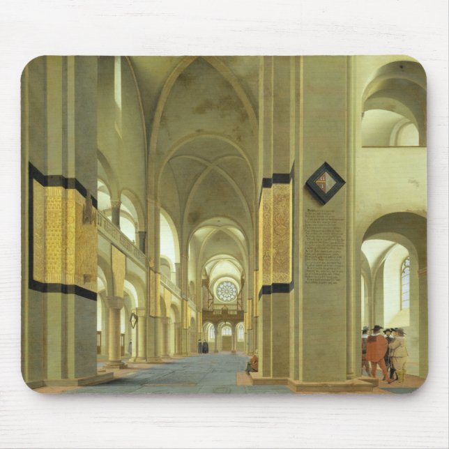 Mousepad Interior do Marienkirche em Utrecht, 1638 (Frente)