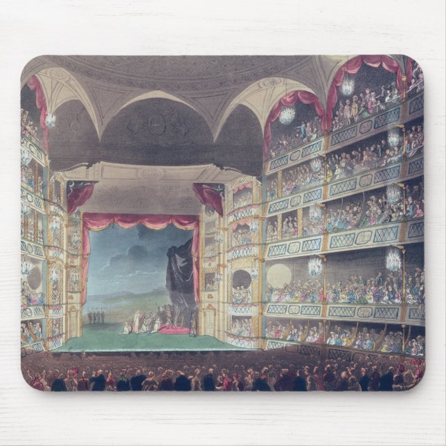 Mousepad Interior do teatro da pista de Drury, 1808 (Frente)