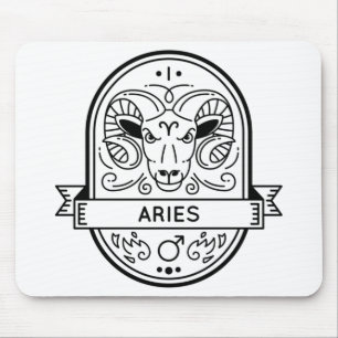 MOUSEPAD INTERRUPÇÃO DO SÍMBOLO DE CRACHÁ ZODIAC