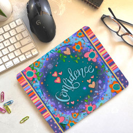 Mousepad Intervalo Floral De Confiança Stripe Inspirivity M
