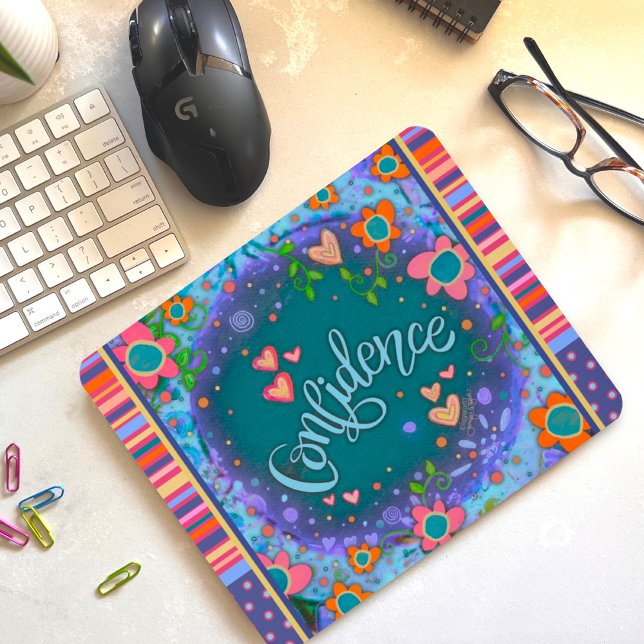 Mousepad Intervalo Floral De Confiança Stripe Inspirivity M (Criador carregado)