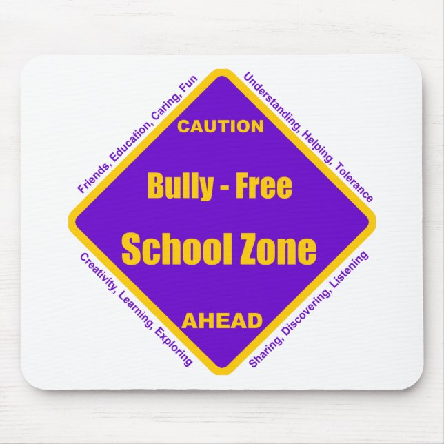 Mousepad Intimidação - zona da escola livre (Frente)