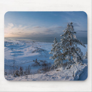 Mousepad inverno de neve Costa do Mar Báltico