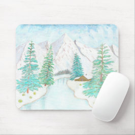 Mousepad Inverno e Sempre-verdes