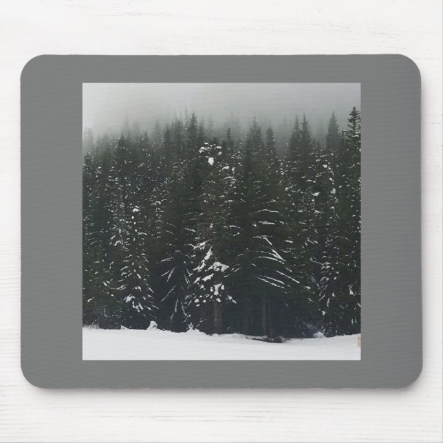 Mousepad Inverno na Floresta das Montanhas, Oregon (Frente)