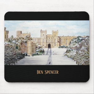 Mousepad Inverno na Paintagem do Castelo de Windsor