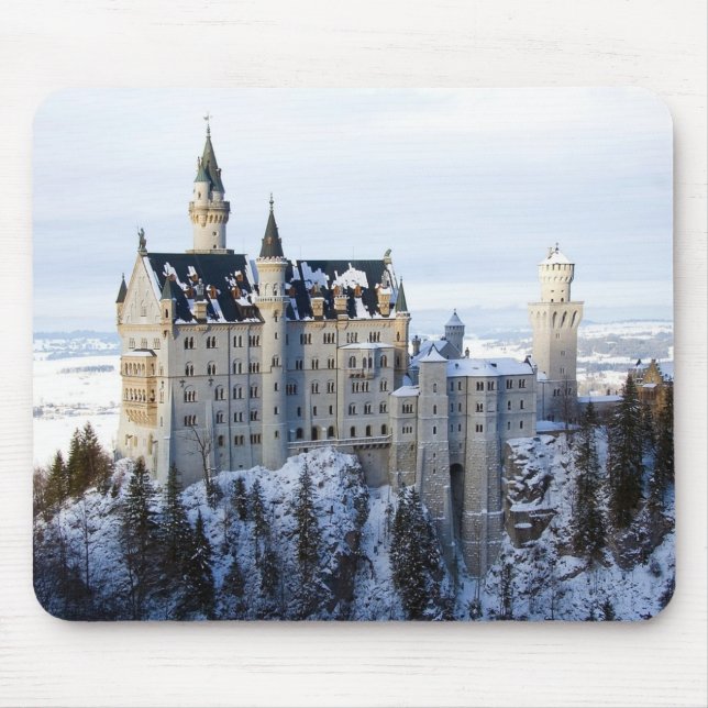 Mousepad Inverno no Castelo Neuschwanstein, Alemanha, Bavie (Frente)