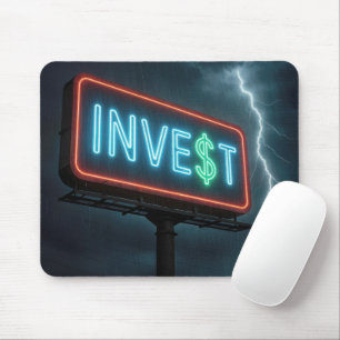 Mousepad Invista em Neon Billboard em uma Tempestade