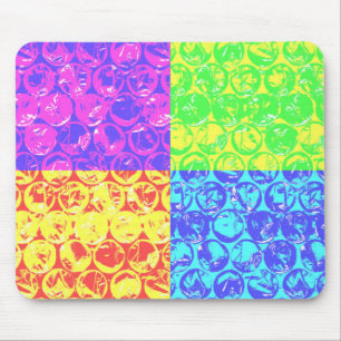 Mousepad Invólucro com bolhas de ar do pop art do arco-ír