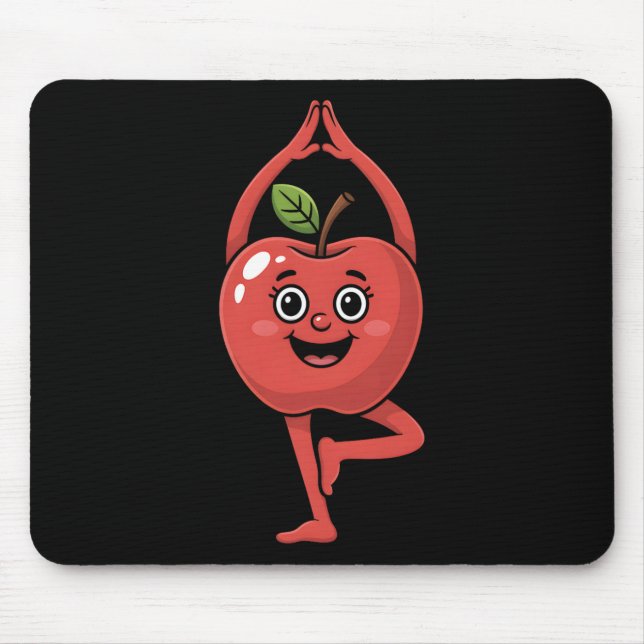 Mousepad Ioga da Fruta Maçã  (Frente)
