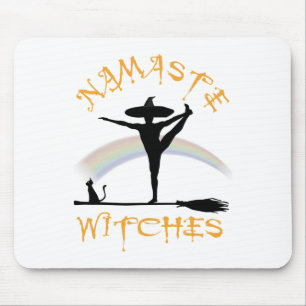 Mousepad Ioga de Halloween Orgulho Lgbt - Namaste Bruxas _1