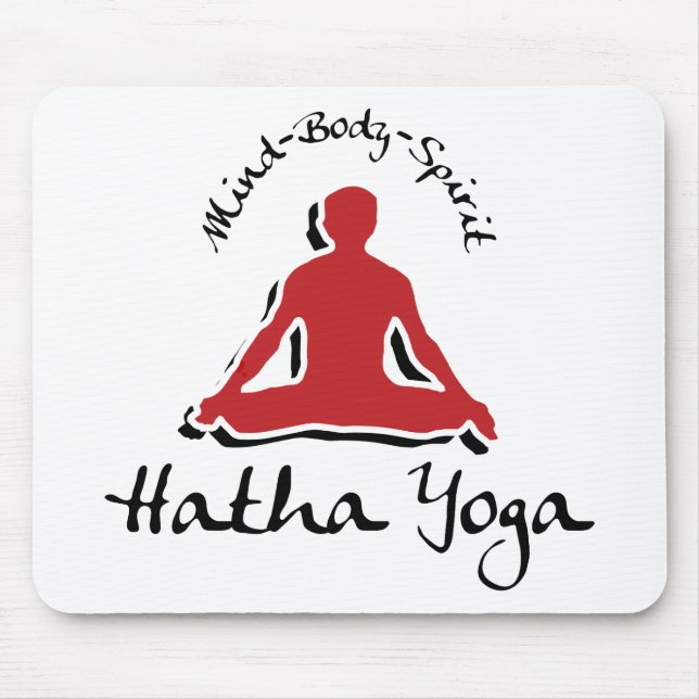 Mousepad Ioga de Hatha do espírito do corpo da mente (Frente)