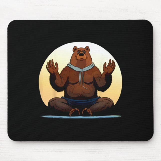Mousepad Ioga de Urso  (Frente)