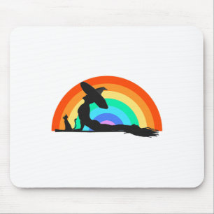 Mousepad Ioga Orgulho Lgbt Bruxa Hippie Arco-íris Halloween