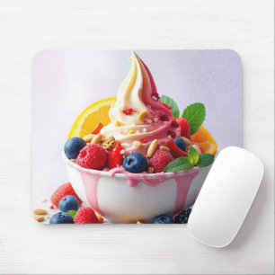 Mousepad Iogurte Congelado Com Frutas e Nozes