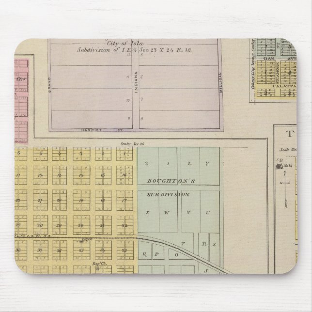Mousepad Iola, Torrance e Kellogg, Kansas (Frente)