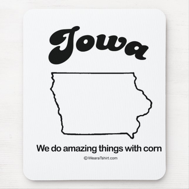 Mousepad IOWA - de "t-shirt e engrenagem da DIVISA do (Frente)