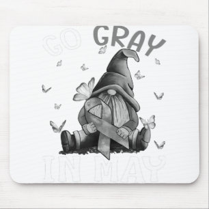 Mousepad Ir Cinza em maio Cancer Cérebro Sensibilização Cin