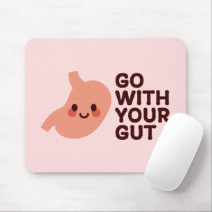 Mousepad Ir Com O Seu Intestino - Estômago Bonito Sorrident