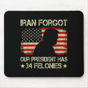 Mousepad Irã esqueceu que o presidente tem 34 crimes flag v