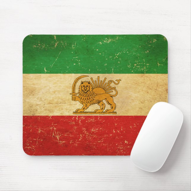 Mousepad Iran Flag Lion and Sun Shah of Iran Flag (Com mouse)