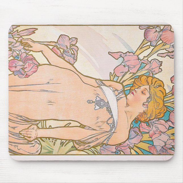 Mousepad Iris (1897) apresentada por Alphonse Mucha (Frente)