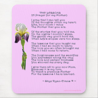 Mousepad Íris e poema do ANIVERSÁRIO do dia de as mães ou d