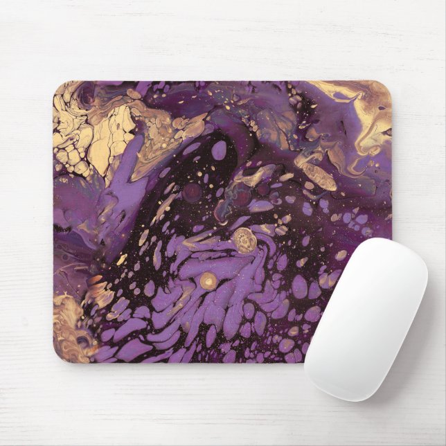 Mousepad iris gold ink swirl : (Com mouse)