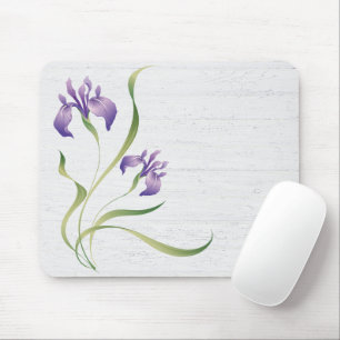 Mousepad Íris Roxo Na Madeira