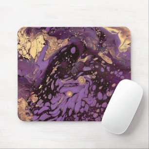 Mousepad íris tinta dourada redemoinho :