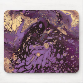 Mousepad íris tinta dourada redemoinho :